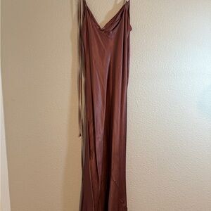 Elegant Rosy Pink Slip Dress